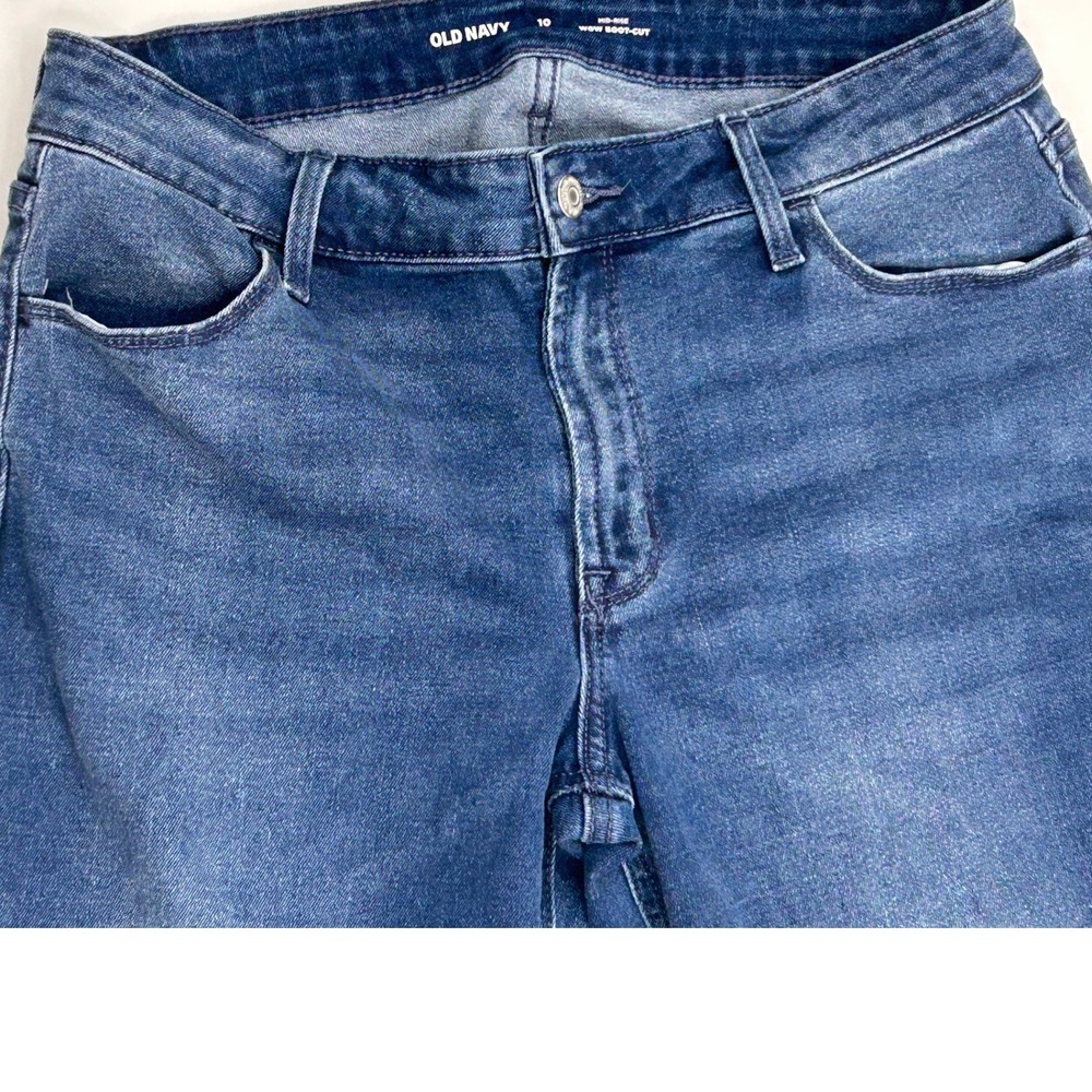 Old Navy WOW Mid-Rise Bootcut Jeans Women's Size 10 Medium Wash Denim - Picture 3 of 8